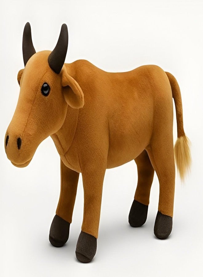 Tickles Bull Soft Stuffed Plush Animal Toy for Kids Boys & Girls Birthday Gifts (Size: 40 cm Color: Brown) - Image 2